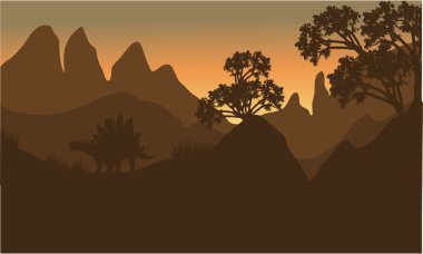 stegosaurus Hills silüeti