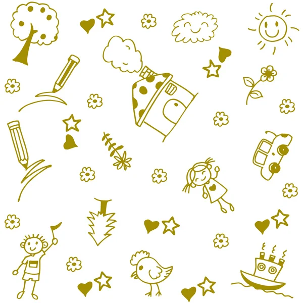 Dětská radost doodle umění — Stockový vektor