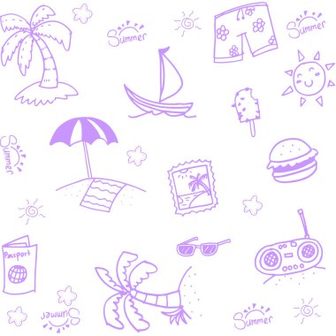 El çizmek beach doodle