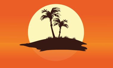 Yaz siluet güzel Adaları