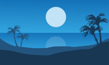 Gece plaj sahne güzel