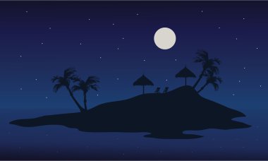 Gece Adaları sahne yaz arka planlar