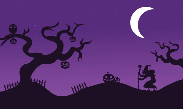 Conjunto de pancartas de Halloween con c — Vector de stock