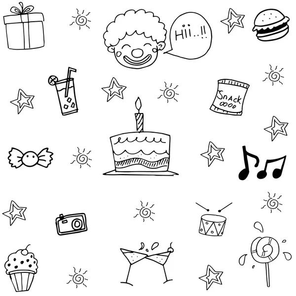 Bruiloft partij element in doodle — Stockvector