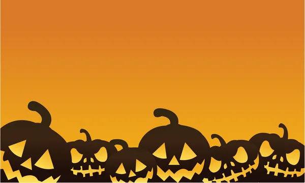 Calabaza de Halloween fondos naranja — Vector de stock