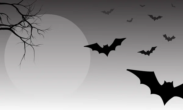 Silhouette der Fledermaus halloween — Stockvektor