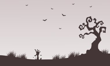 Cadılar Bayramı arka planlar el zombi