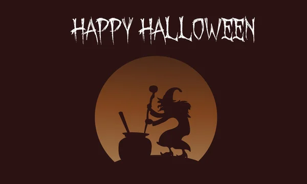 Happy Halloween witch backgrounds vector — Stock Vector