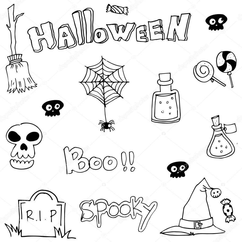 Halloween Bilder Zeichnen - Ausmalbilder für Kinder
