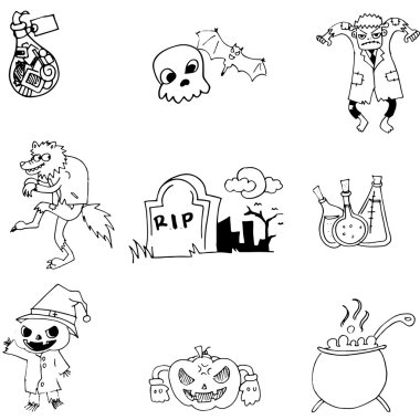 Doodle nesnesinde Cadılar Bayramı