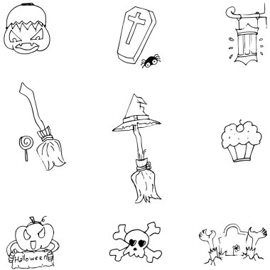 Nesne Cadılar Bayramı doodle ayarla