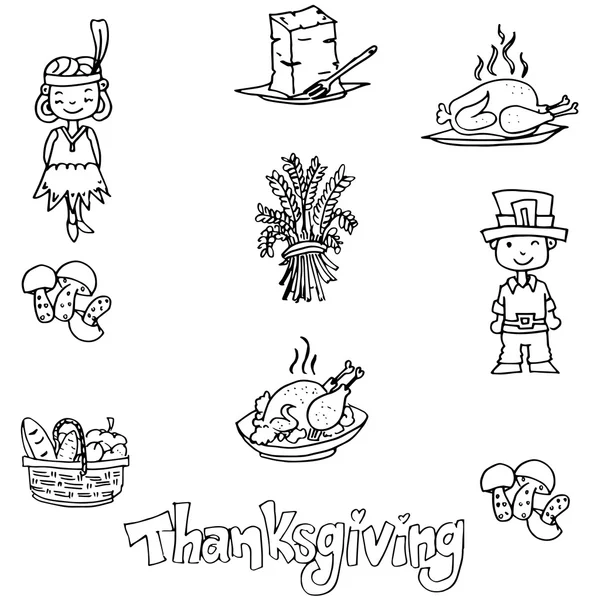 День благодарения на вечеринке по случаю Дня благодарения — стоковый вектор
