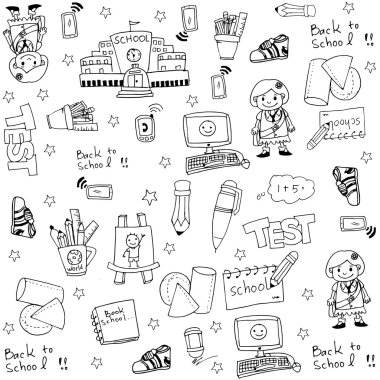 Şirin el çizmek okul karalamalar