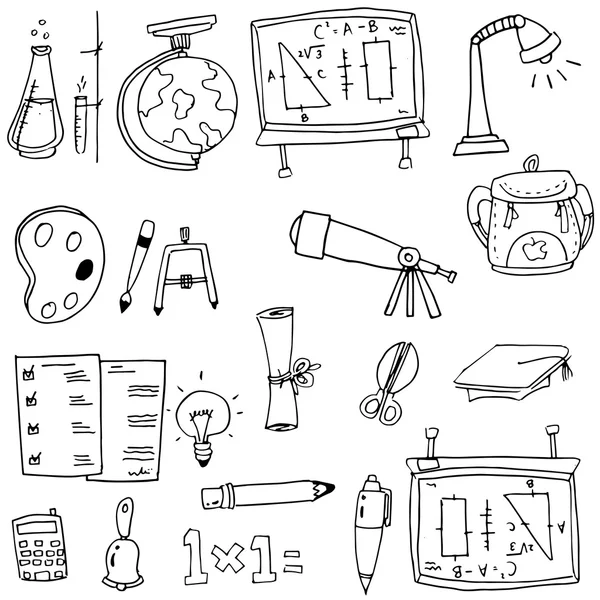 Ręki narysować element edukacji w doodle — Wektor stockowy