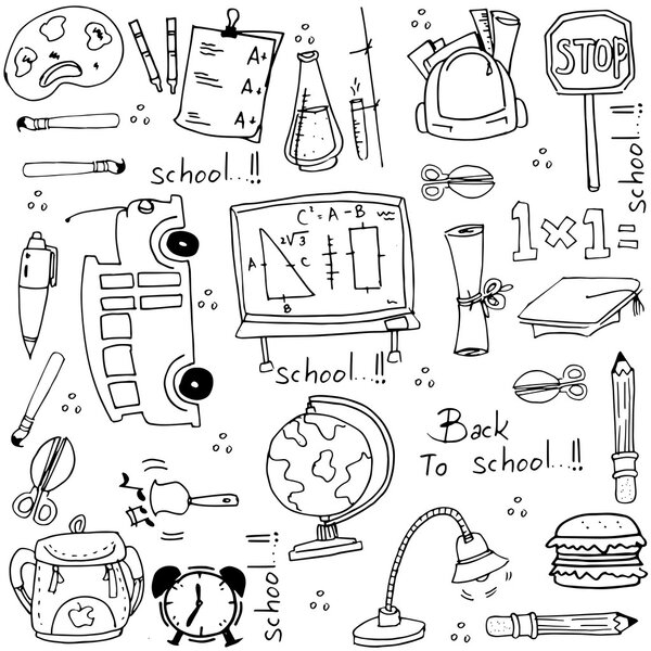 Школьный элемент рисования каракулей
