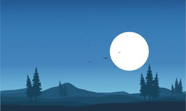 Gece çok baeutiful manzara