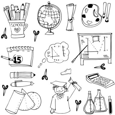 Doodles'ın okul eğitim vektör