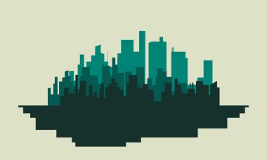 Binalar vektör silüeti