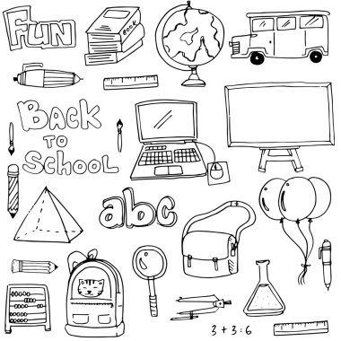 El çizmek eğitim öğesi doodles