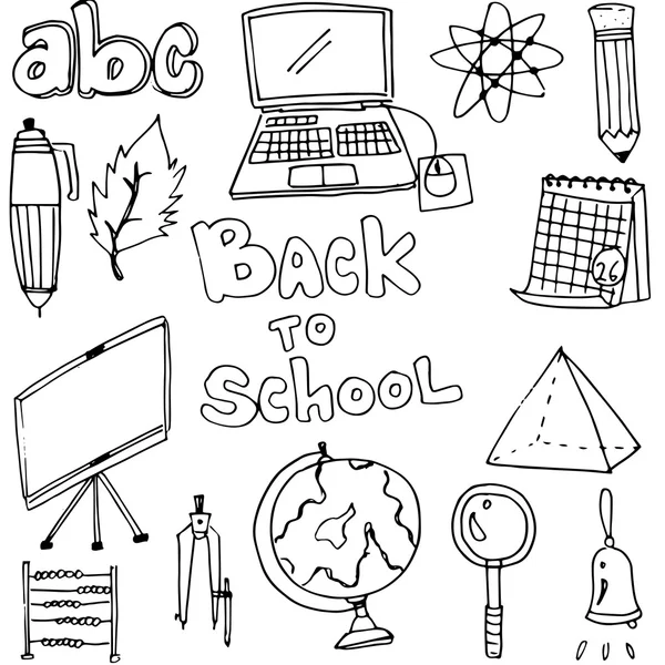 Illustratie element onderwijs doodles — Stockvector