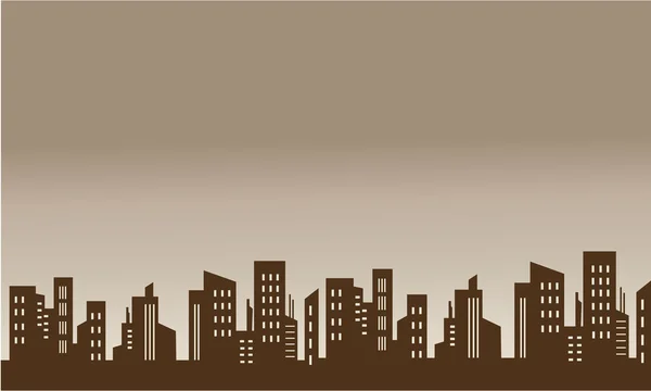 Silhouettes de ville Skyline beaux paysages — Image vectorielle