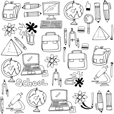 Doodles'ın koleksiyonu hisse senedi okul malzemeleri