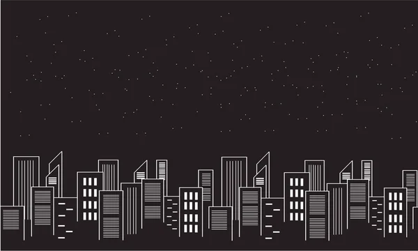 Silhouette de stock de collection de la ville — Image vectorielle