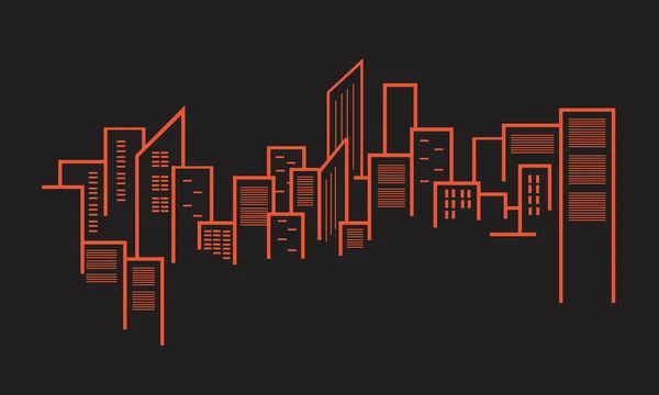 Silhouette de vecteur de design urbain — Image vectorielle