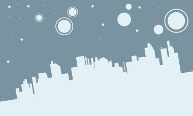 Güzel bir şehir vector silhouettes