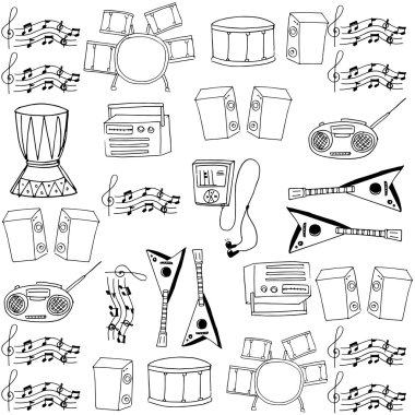 Müzik simgesini el Doodle çizmek
