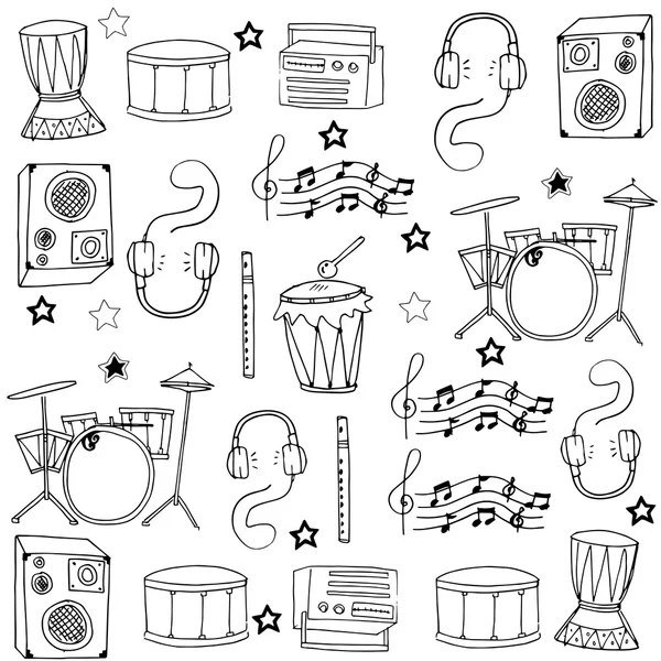 Araç müzik el Doodle çizmek