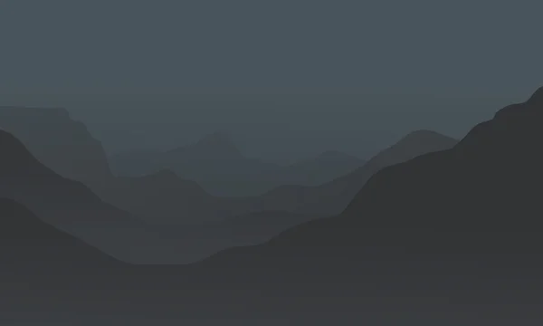 Silhouette des Hügels auf grauem Hintergrund — Stockvektor