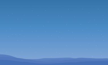 Çöl gece sahne siluet