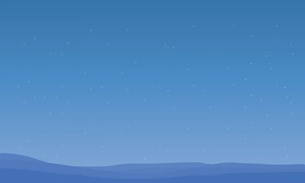 Silhouette du désert dans les paysages nocturnes — Image vectorielle
