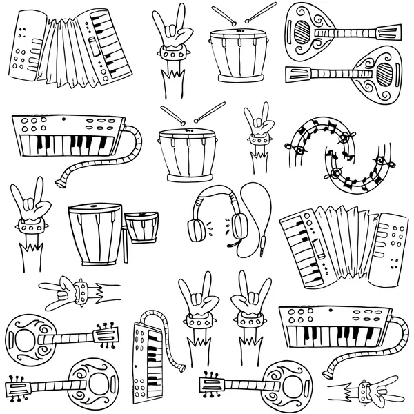 Doodle колекції музики — стоковий вектор