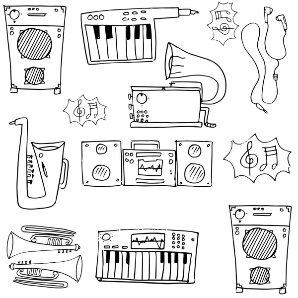 El Doodle çizmek müzik stok