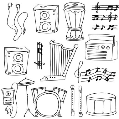 Öğe müzik Tema karalamalar