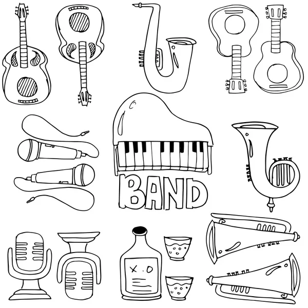 Element music doodles vector art — Stock Vector