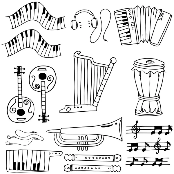 Nesne müzik el Doodle çizmek