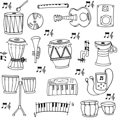 El çizmek hisse senedi müzik doodles