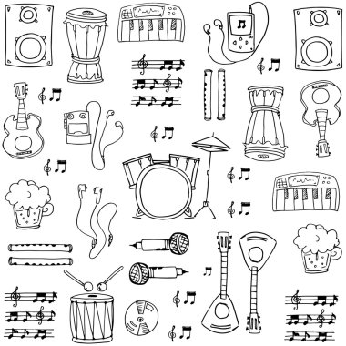 Öğe müzik Tema stokunun doodle