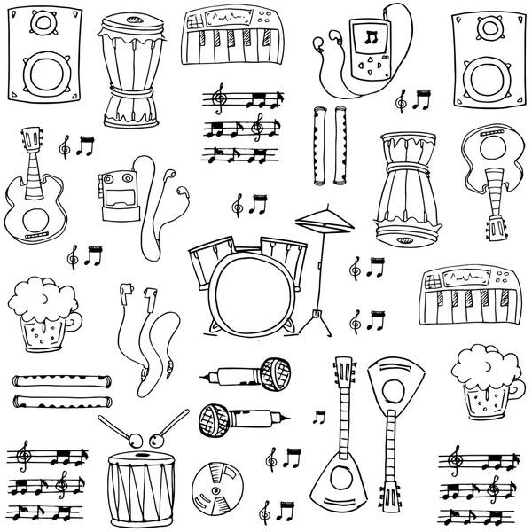 Doodle prvek hudební téma akcií — Stockový vektor