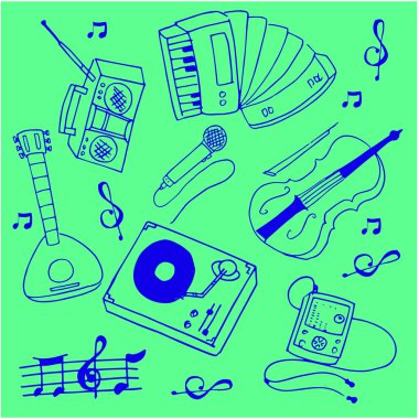 Hisse senedi toplama müzik Tema karalamalar