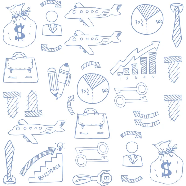 Doodle di immagine elemento di business Illustrazioni Stock Royalty Free