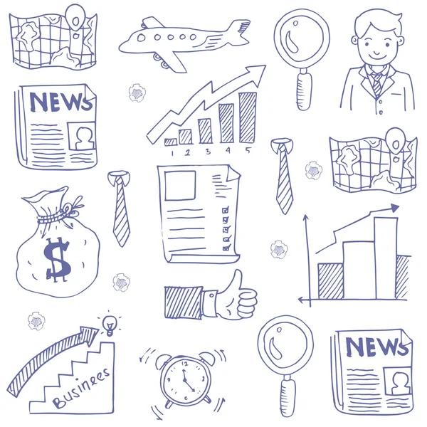 Doodle of Business mano disegnare Illustrazione Stock