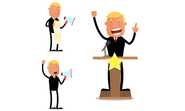 Businessman in speech — Stock Vector