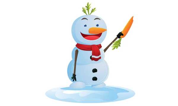 Χαρούμενος χιονάνθρωπος Χριστούγεννα — Διανυσματικό Αρχείο