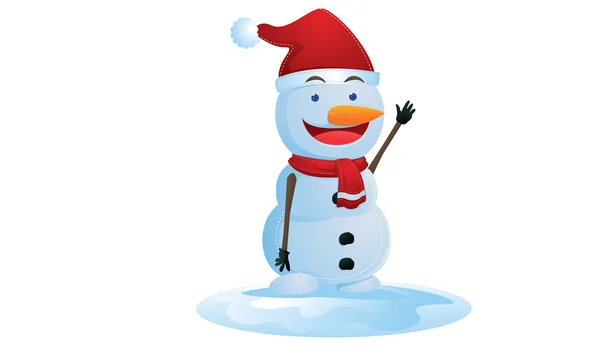 Santa snowman in Christmas — Stock Vector