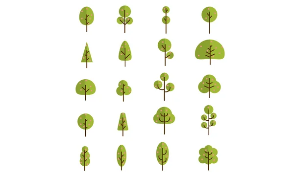 Colección de árboles 3 — Vector de stock