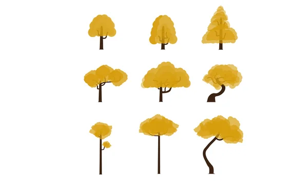 Collection d'arbres 6 — Image vectorielle